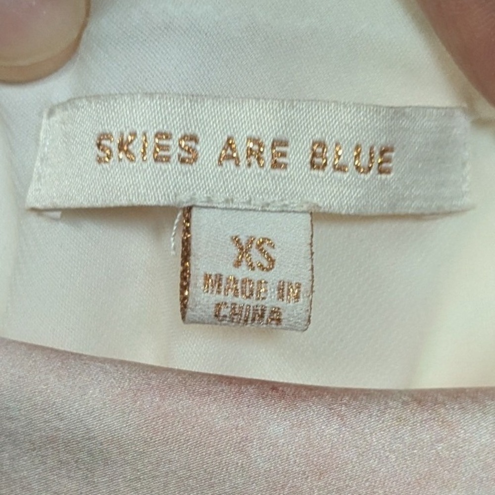 Skies Are Blue Midi Slip Dress Silky Pastel Tie Dye Feminine Romantic Women's XS - Picture 2 of 6